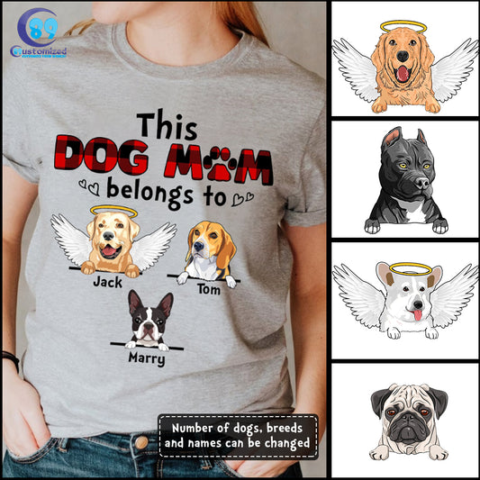 89Customized This Dog Mom belongs to Dog Lovers T-Shirt