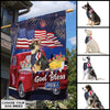 89Customized Patriot Dog 4th of July God bless America Customized Garden Flag