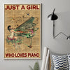 Just A Girl Who Loves Piano Poster