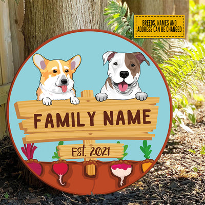 89Customized Dogs/Cats Gardener Personalized Wood Sign