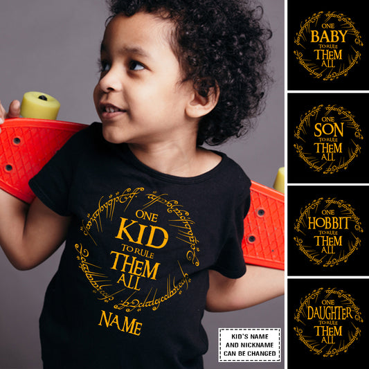 89Customized One kid to rule them all personalized youth t-shirt