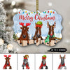 89Customized Merry Christmas Horses One Sided Personalized Ornament
