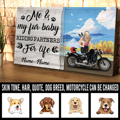 89Customized dog and motorcycle riding partners for life Customized Pallet Sign