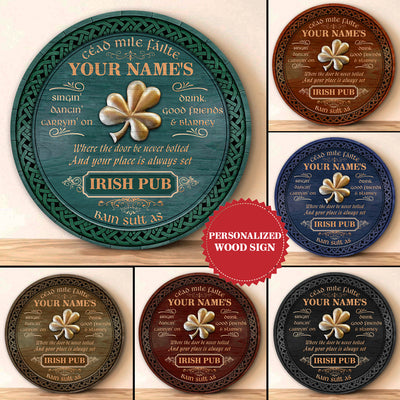 89Customized Irish Pub bain sult as Customized Wood Sign