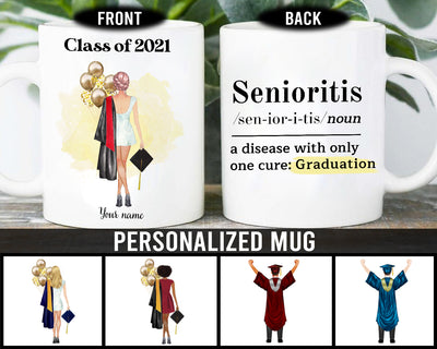 89Customized Personalized Mug Senioritis Definition Graduation