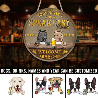 89Customized The Speakeasy Welcome flappers and gents Customized Wood Sign