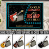 89Customized An old guitarist and his/her amp live here personalized doormat