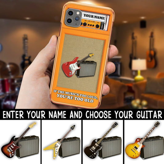 89Customized 3D orange amp guitar personalized phone case