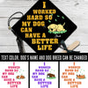 89Customized I worked hard so my dog can have a better life personalized graduation cap
