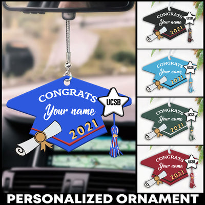 89Customized Personalized Ornament Cap Congrats Grad
