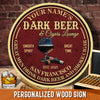 89Customized Great men drink dark beer and smoke cigars personalized wood sign