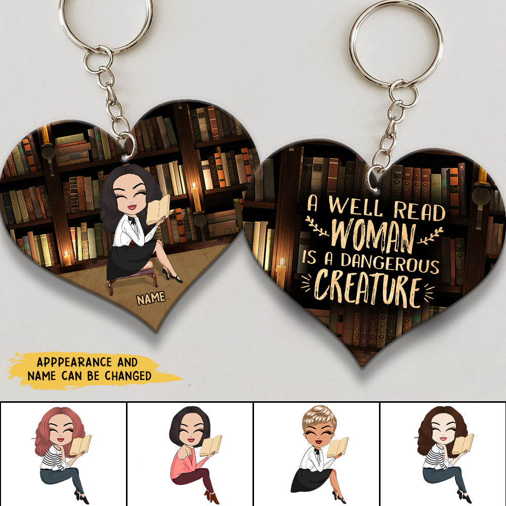 89Customized I Have No Shelf Control Book Lovers Personalized Keychain