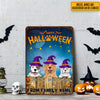 89Customized Happy Halloween Dogs And Cats Welcome Personalized Printed Metal Sign