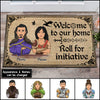 89Customized Welcome to our home Roll for initiative Dungeons and Dragons Personalized Doormat