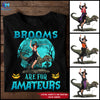 89Customized Brooms are for amateurs dinosaur version halloween personalized shirt