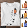 89Customized Never Walk Alone Cat Lovers Personalized Shirt