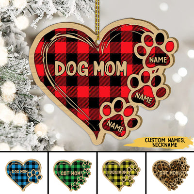 89Customized Dog Lovers Cat Lovers Christmas Personalized Ornament