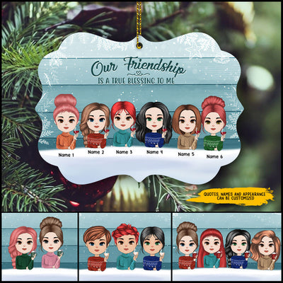 89Customized Good friends are like stars you don't have to see them to know they are there Personalized Ornament