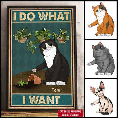 89Customized I do what I want Personalized Poster