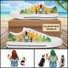 89Customized Life is better at the beach with dog Customized White Low Top Shoes