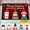 89Customized Meowy Christmas Filthy Animal Cat Lovers Personalized Doormat