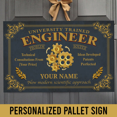 89Customized Personalized Engineer Pallet Sign