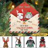89Customized Dear Santa Rabbit Lovers Personalized Ornament