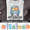 89Customized Personalized 2D Shirt Family Motherhood Is A Walk In The Park Dinosaur