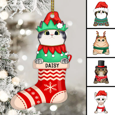 89Customized Christmas Cat Lovers Personalized Ornament