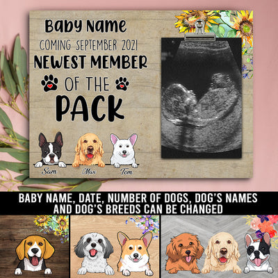89Customized Newest member of the pack personalized photo clip frame
