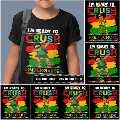 89Customized I'm ready to crush school afro kid personalized youth t-shirt