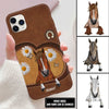 89Customized Horse Lover Leather Pattern Personalized Phone Case