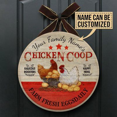89Customized Chicken coop personalized wood sign