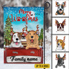 89Customized Merry Woofmas Dogs Personalized Garden Flag