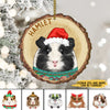 89Customized Guinea Pig Lovers Wood Slice Personalized Ornament