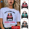 89Customized Just A Girl Who Loves Jeeps And Dogs 3 Personalized Shirt