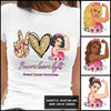 89Customized Peace Love Fight Breast cancer awareness personalized shirt