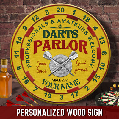 89Customized Darts Parlor Customized Wood SignTA-