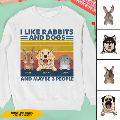 89Customized Easily distracted by bunnies and dogs Personalized Shirt