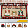 89Customized Merry Pigmas Welcome To The Tiny Overlords' House Personalized Doormat