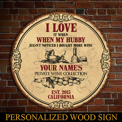 89Customized I love my hubby Customized Wood Sign