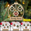89 Customized Footprint Snow Flake Personalized Ornament