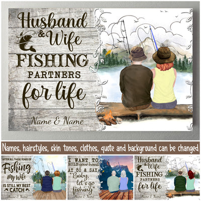 89Customized Fishing Couple Poster 2