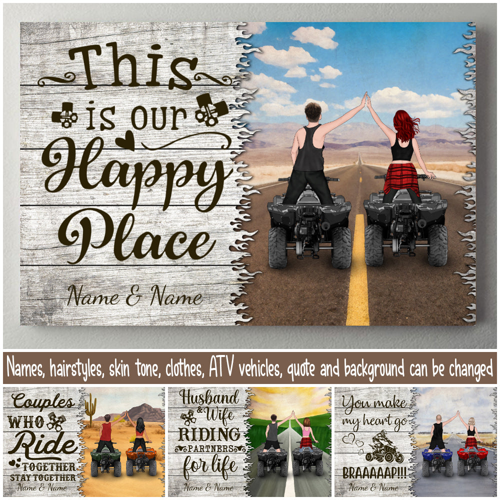 89Customized ATV Couple Horizontal Poster