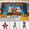 89Customized Happy Halloween Spooky Horses Welcome Personalized Doormat