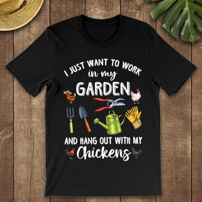 89Customized T-Shirt Gardening Hang Out With My Chickens