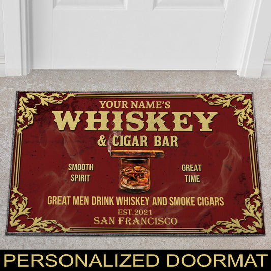 89Customized Whiskey and Cigar Bar Customized Doormat