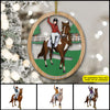 89Customized Equestrian Horse Rider Personalized One Sided Ornament