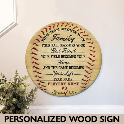 89Customized Personalized Wood Sign Baseball Senior 2021