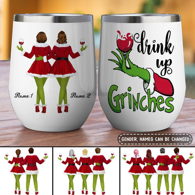 89Customized Drink up Grinches Personalized Wine Tumbler